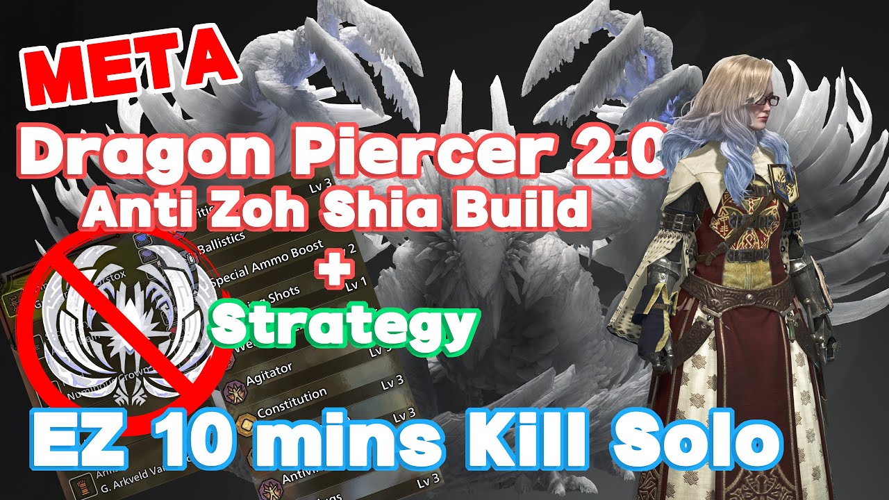 NEW* Dragon Piercer 2.0 | Solo Anti Zoh Shia bow build + Strategy | MH Wilds | 4K