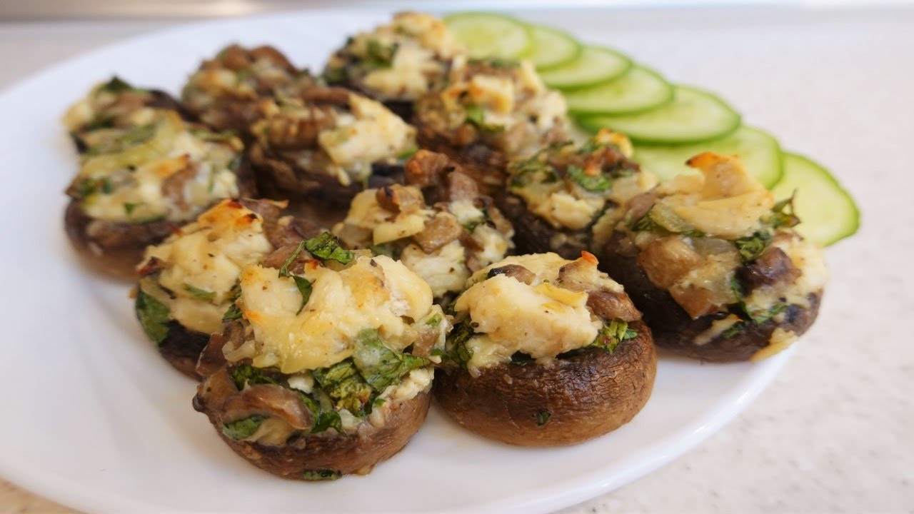 Cheese Chicken Stuffed Mushrooms ! How To Make Stuffed Mushroom ! Mushroom Recipe ! Easyvideo