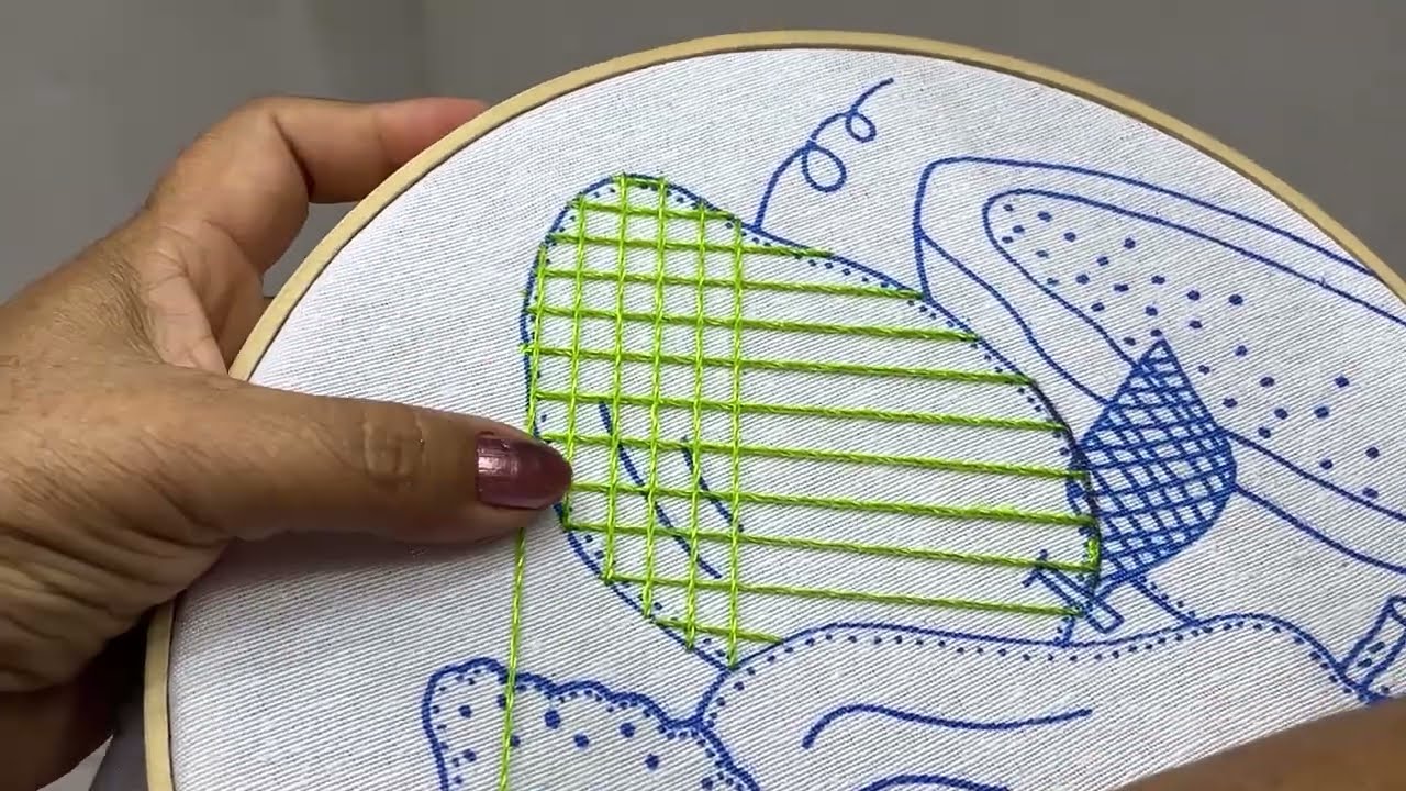 🥭 Puntada de bordado fácil para crear un MANGO🥭 BORDADOS FACILES 626