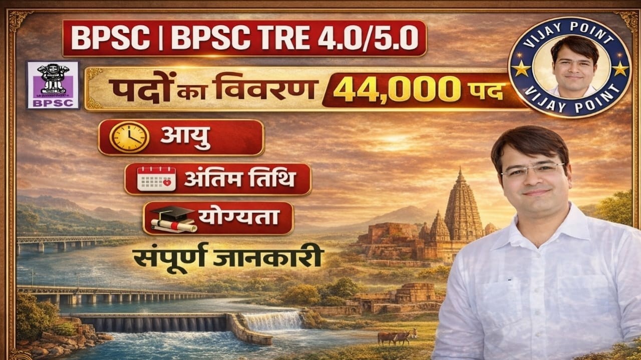 🔥 BPSC TRE 4.0 में 44,000 पद घोषित!📚 शिक्षक बनने का सुनहरा मौका