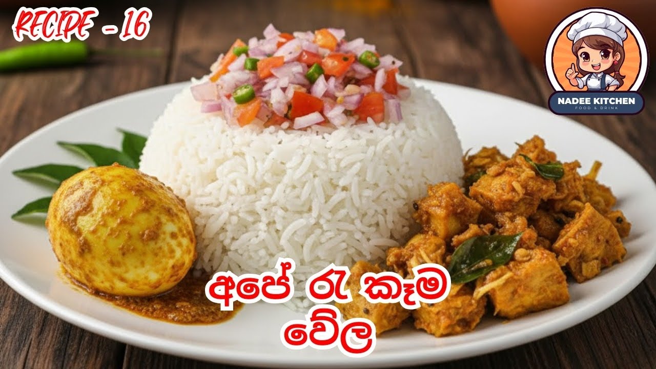 අපේ ගෙදර රෑට කන්න හදපු දේවල්. #nadeekitchen #food #recipe #cooking #rice #egg 