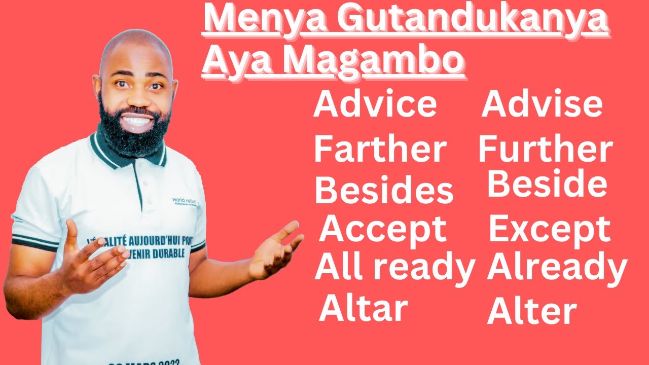 L145: Speak English Confidently II Aya magambo  y'Icyongereza menya aho atandukaniye
