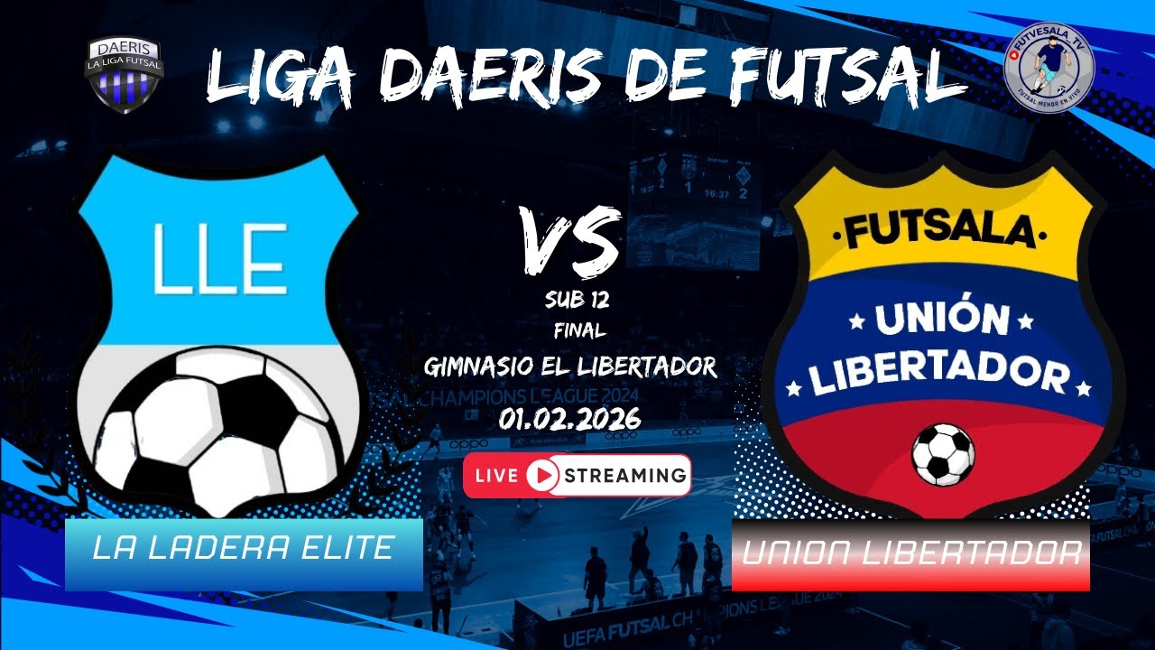 🔴En Vivo🏆Liga Daeris Futsal  Infantil Caracas⚽/ Sub 12 / UNION LIBERTADOR Vs LA LADERA ELITE📺