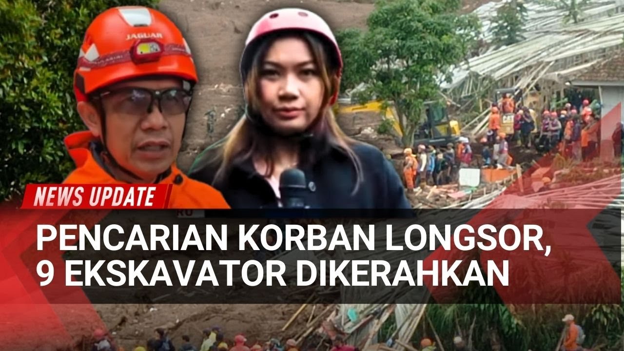 Hari Ketiga Longsor Cisarua, 9 Ekskavator dan 12 Anjing Pelacak Dikerahkan