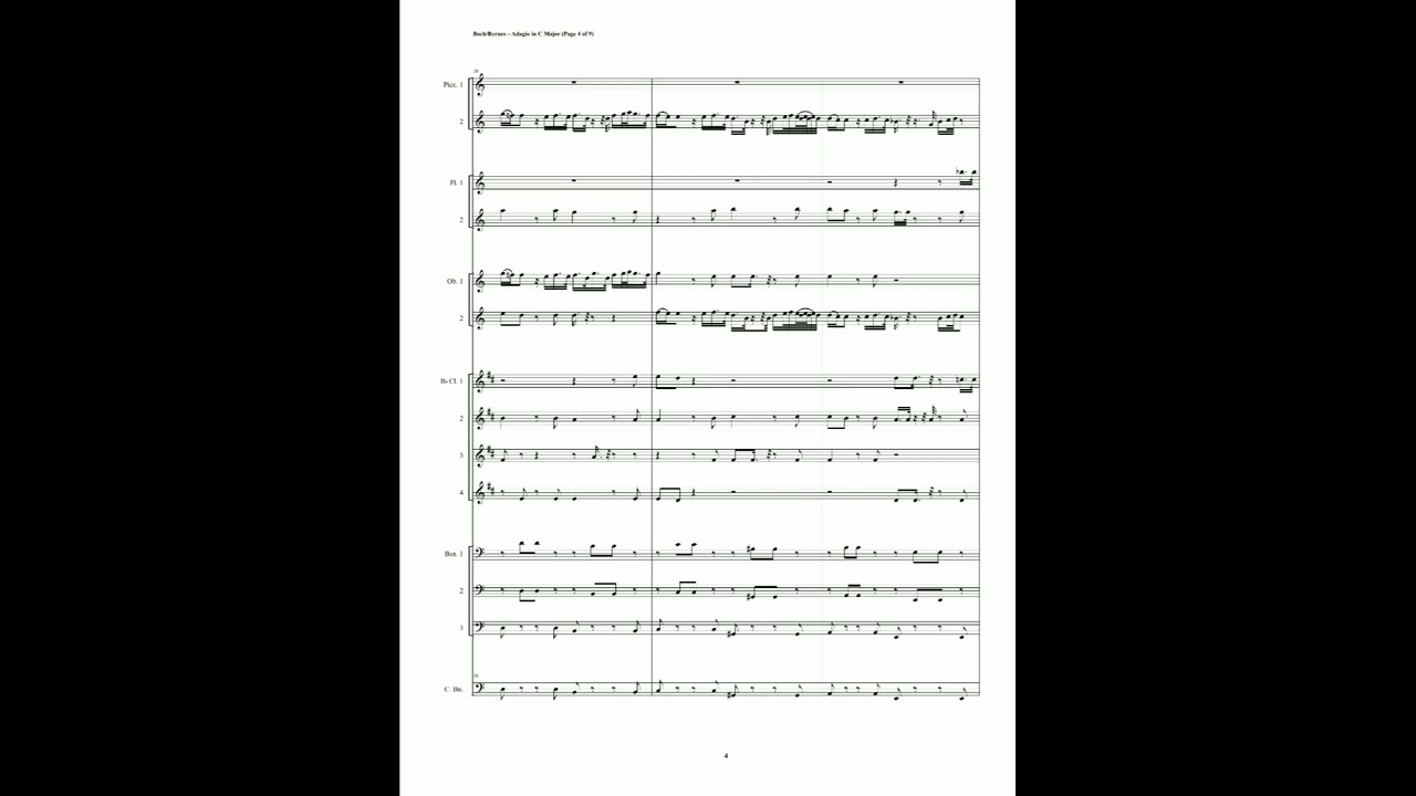 J.S. Bach – Adagio in C Major, BWV 564 (Woodwind Choir)