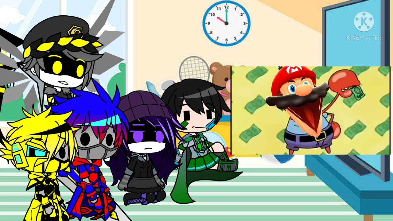 Fandom reacts to Mario plays FNAF, by @SMG4