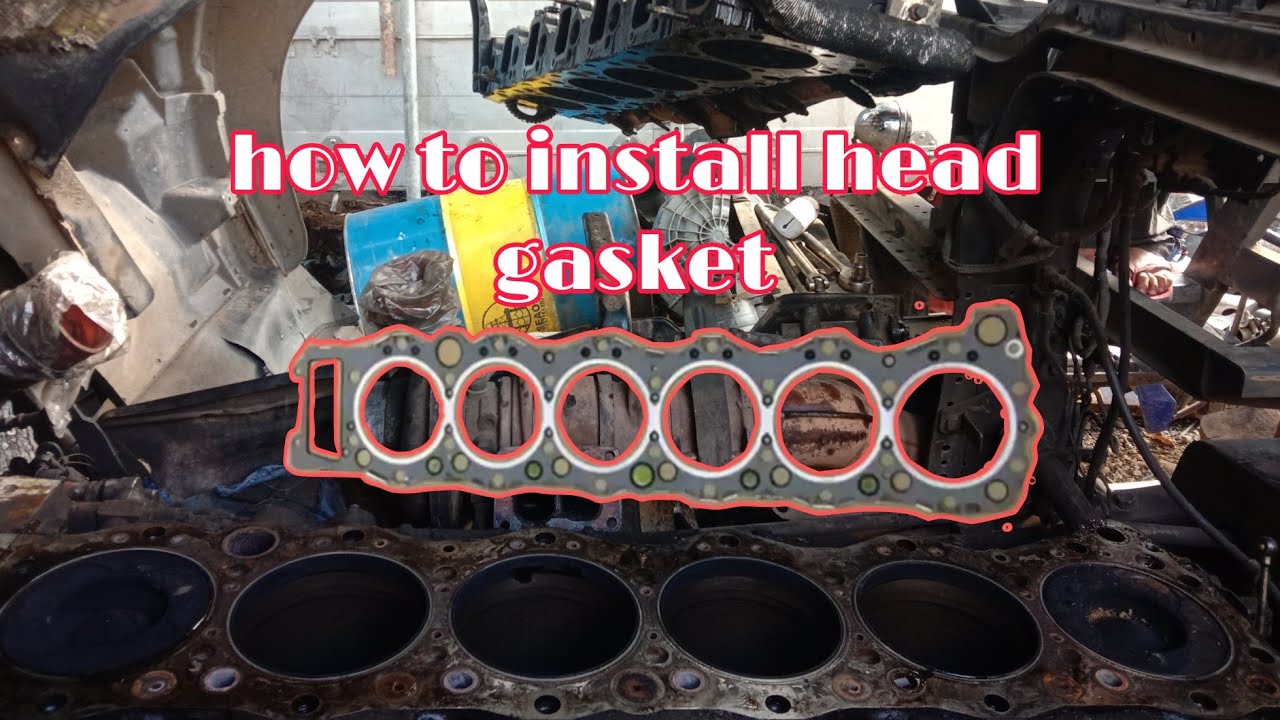 Isuzu 6wf1 : how to install cylinder head gasket engine🔥💪#subscribe#youtube