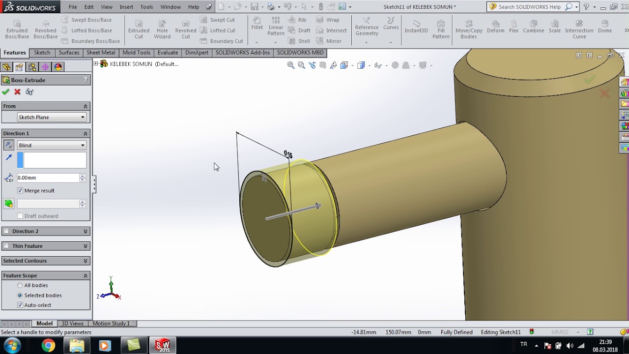 SOLIDWORKS  AYNA ANAHATARI