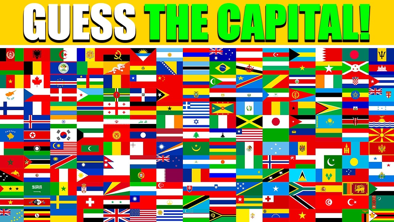 Guess the Capital by the Flag 🌏 | World Quiz Challenge Super Easy to Very Hard