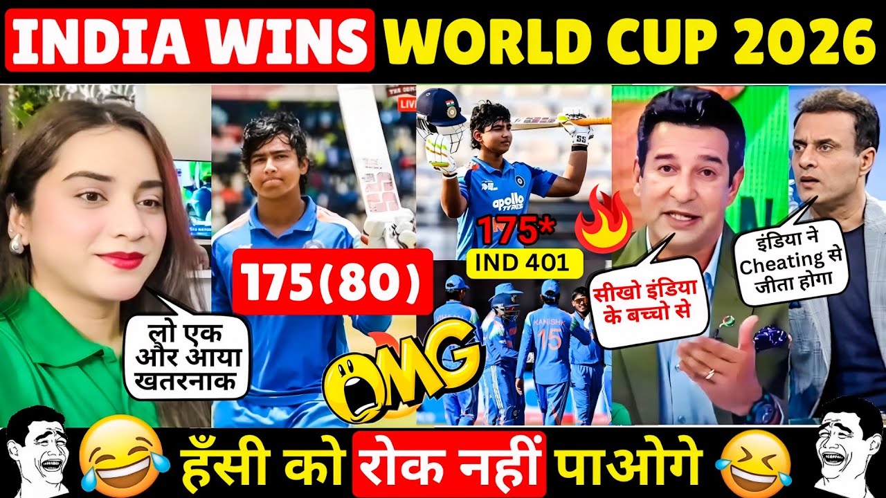 🔥 INDIA WINS WORLD CUP 2026 UNDER 19 VAIBHAV SURYAVANSHI 175 ind vs eng 😆 PAK MEDIA CRYING