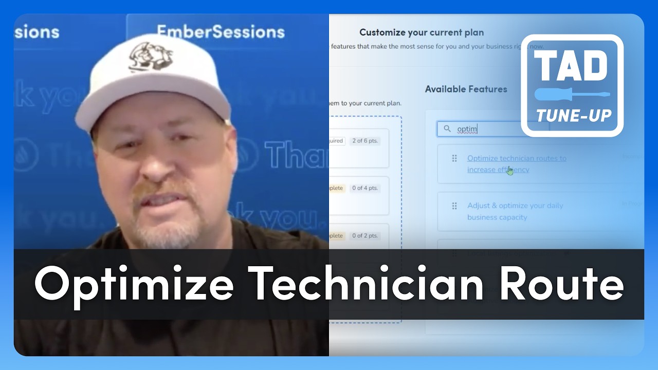 Optimize technician routes in ServiceTitan | TAD Tune-Up Series