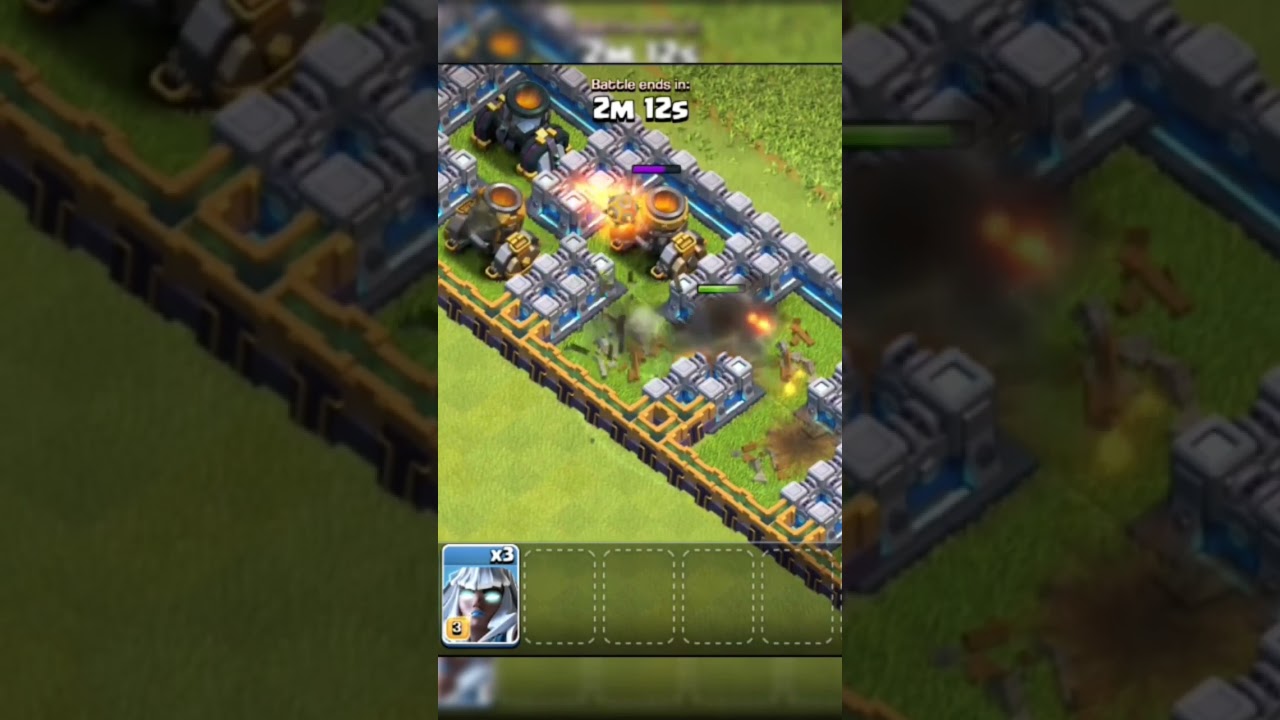 Mortar one  to max level vs electro titan attack 😀 #coc #electrtitan