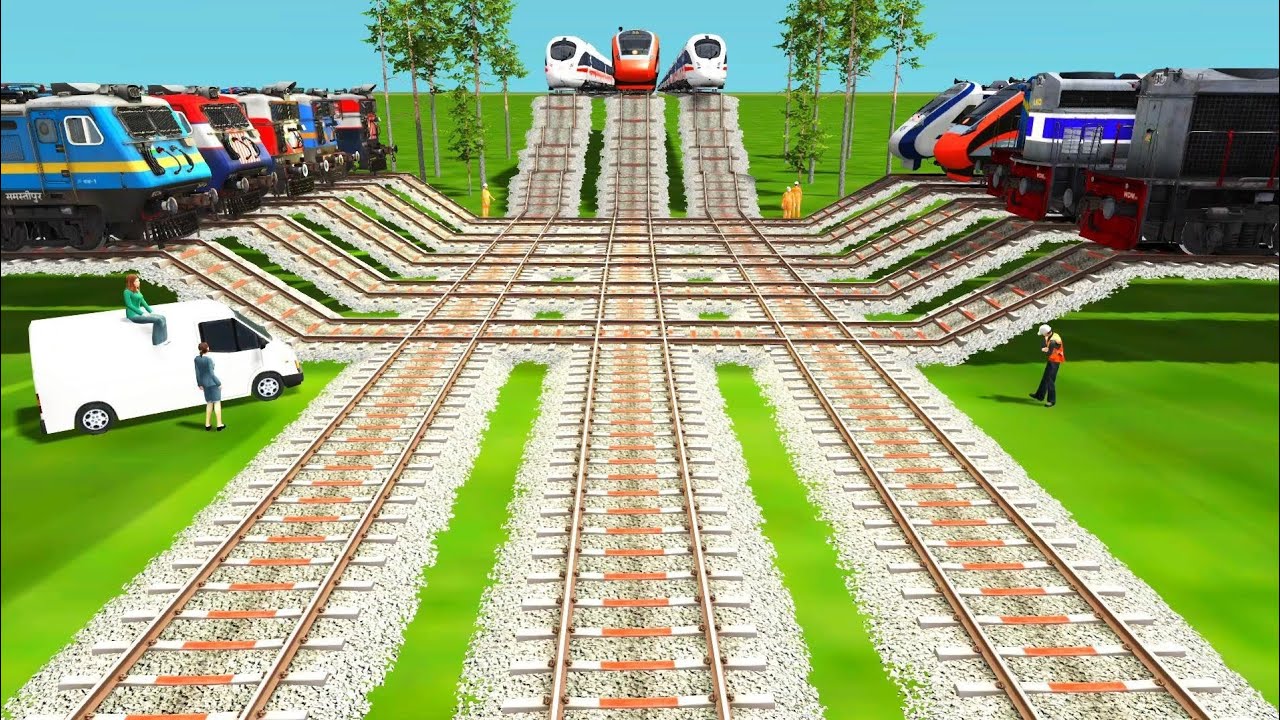 ALL TRAINS RUN AT COUPLING BRANCHED RAILROAD TRACKS || train Simulator classic 