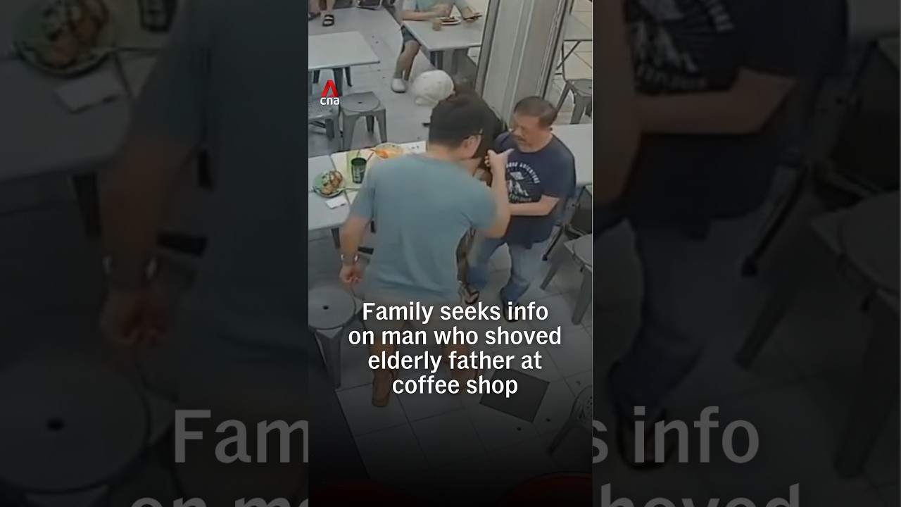 Family seeks info on man who shoved elderly father at coffee shop