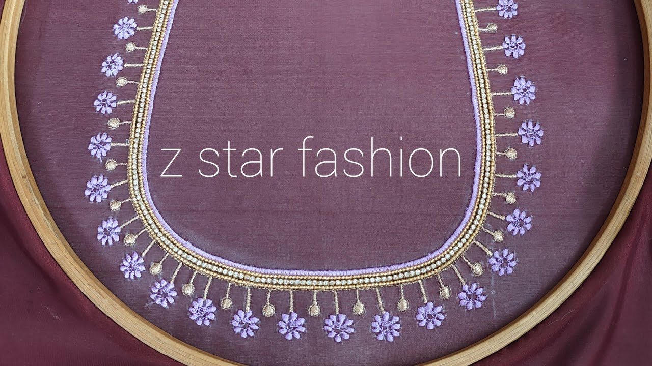 embroidery designs blouse back neck | #zstarfashionembroiderydesigne #art #embroidery #viralvideo |