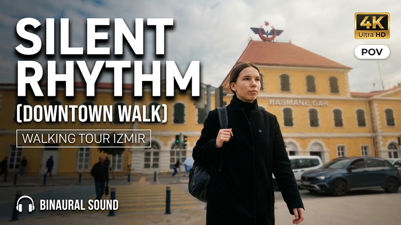 Izmir City Walk • TÜRKİYE 4K60fps | Relaxing Downtown Walk | City TV POV