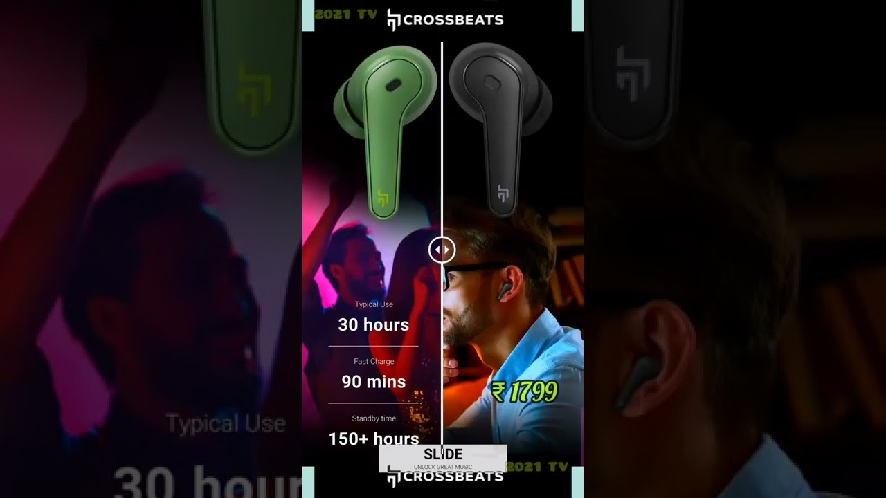 CROSSBEATS SLIDE EARBUDS  #earbuds #crossbeats