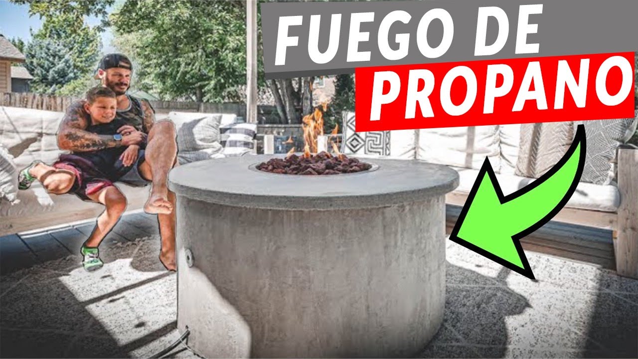 Construcción de una mesa para fogatas de propano al aire libre