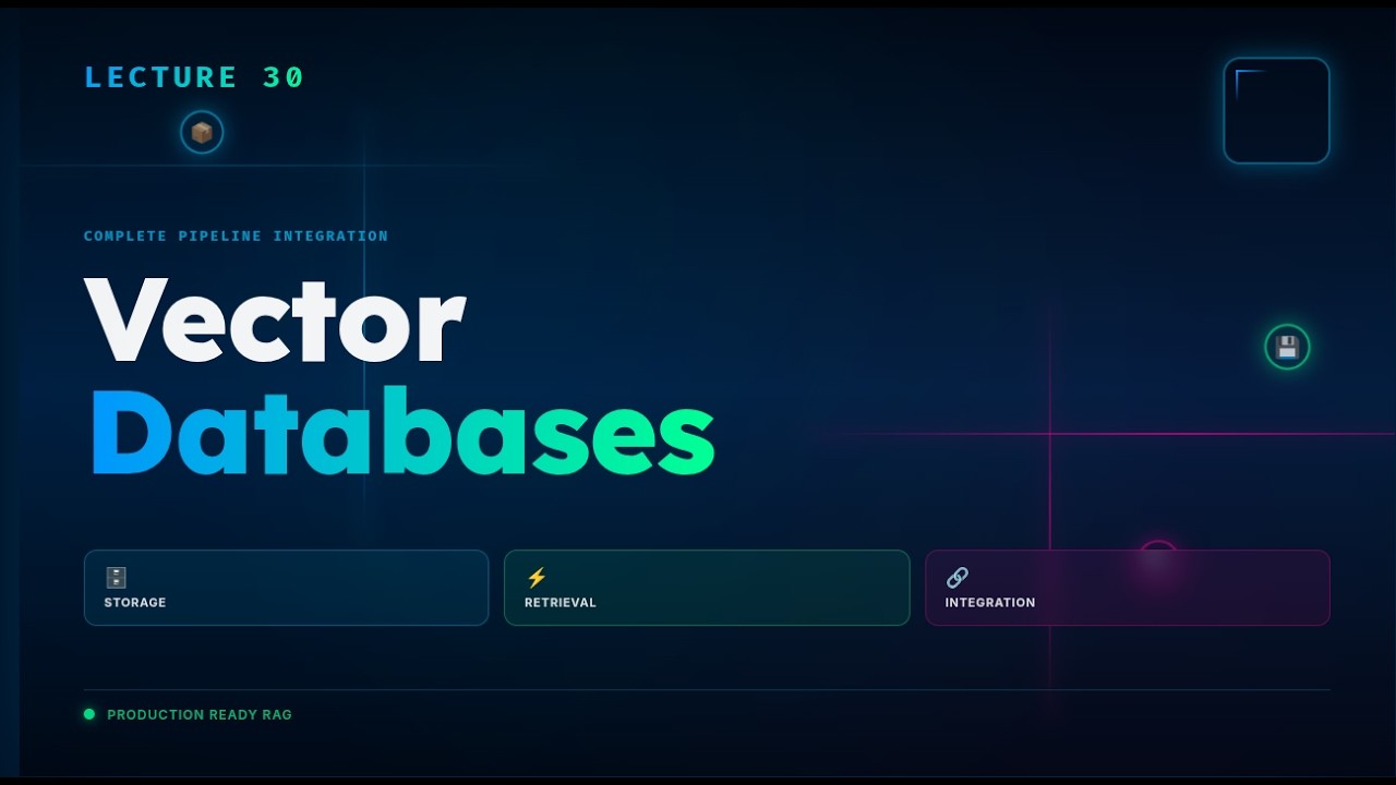 Lecture 30: Vector Databases & Retrieval