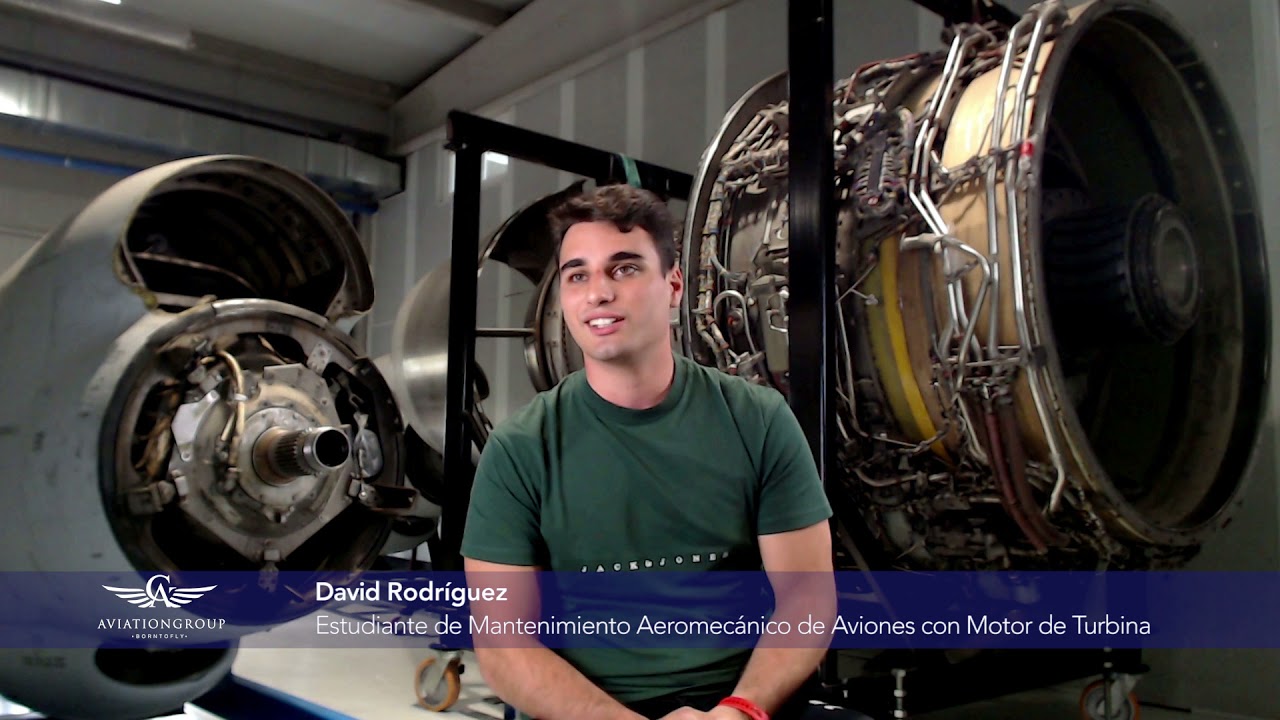 Entrevista con David, alumno de Mantenimiento Aeromecánico de Aviones con Motor de Turbina