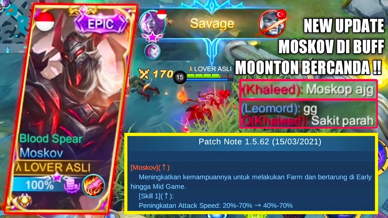 TOP GLOBAL MOSKOV SAVAGE PAKAI BUILD TERSAKIT SETELAH UPDATE DI SEASON 19 - MOBILE LEGENDS