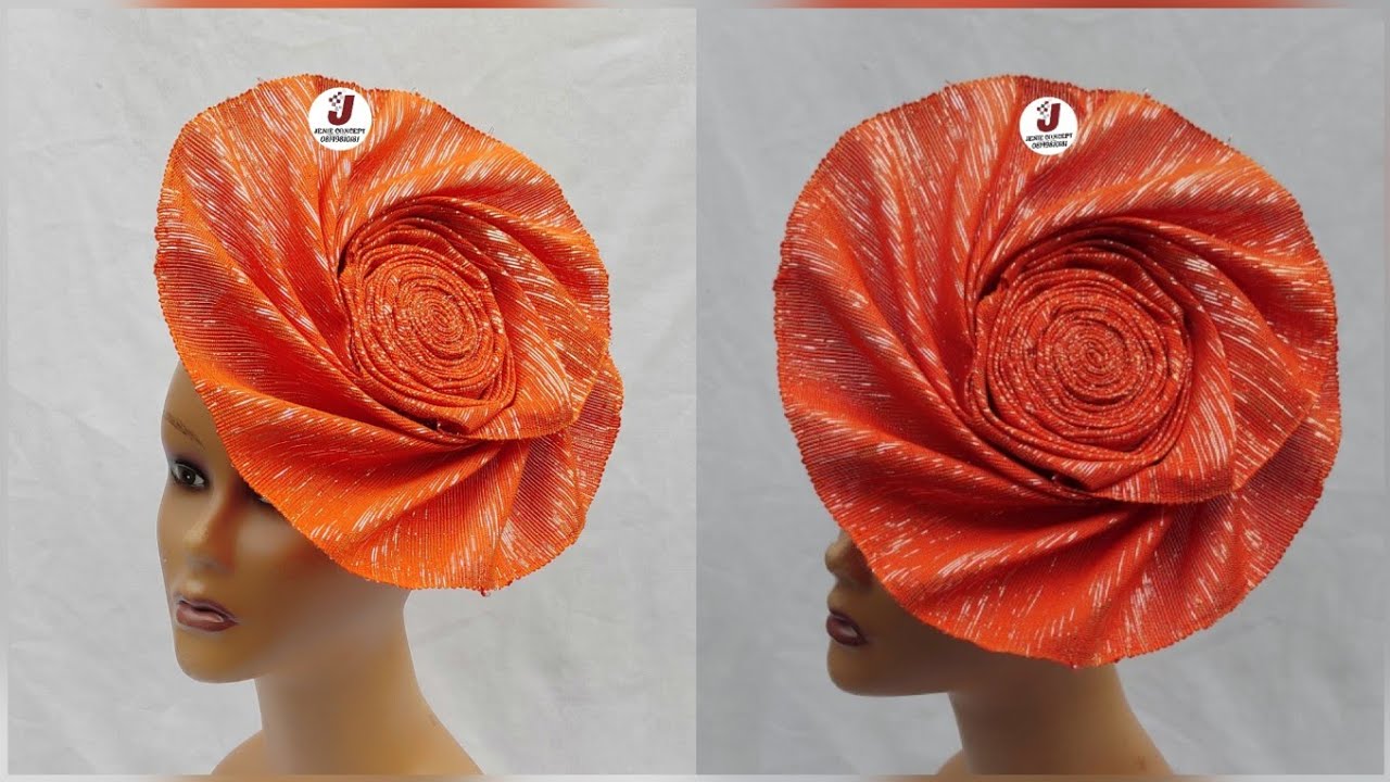 Rose Pleated Asooke Headband Design