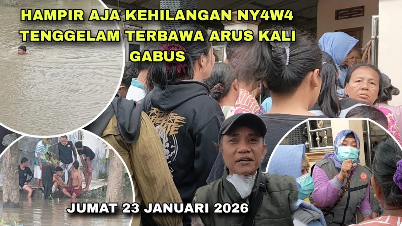 ASTAGHFIRULLAH❗ HAMPIR AJA KEHILANGAN NY4W4 TENGGELAM TERBAWA ARUS KALI GABUS