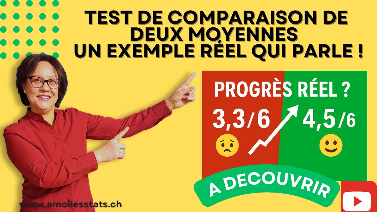 Test de comparaison de deux moyennes un exemple réel qui parle!