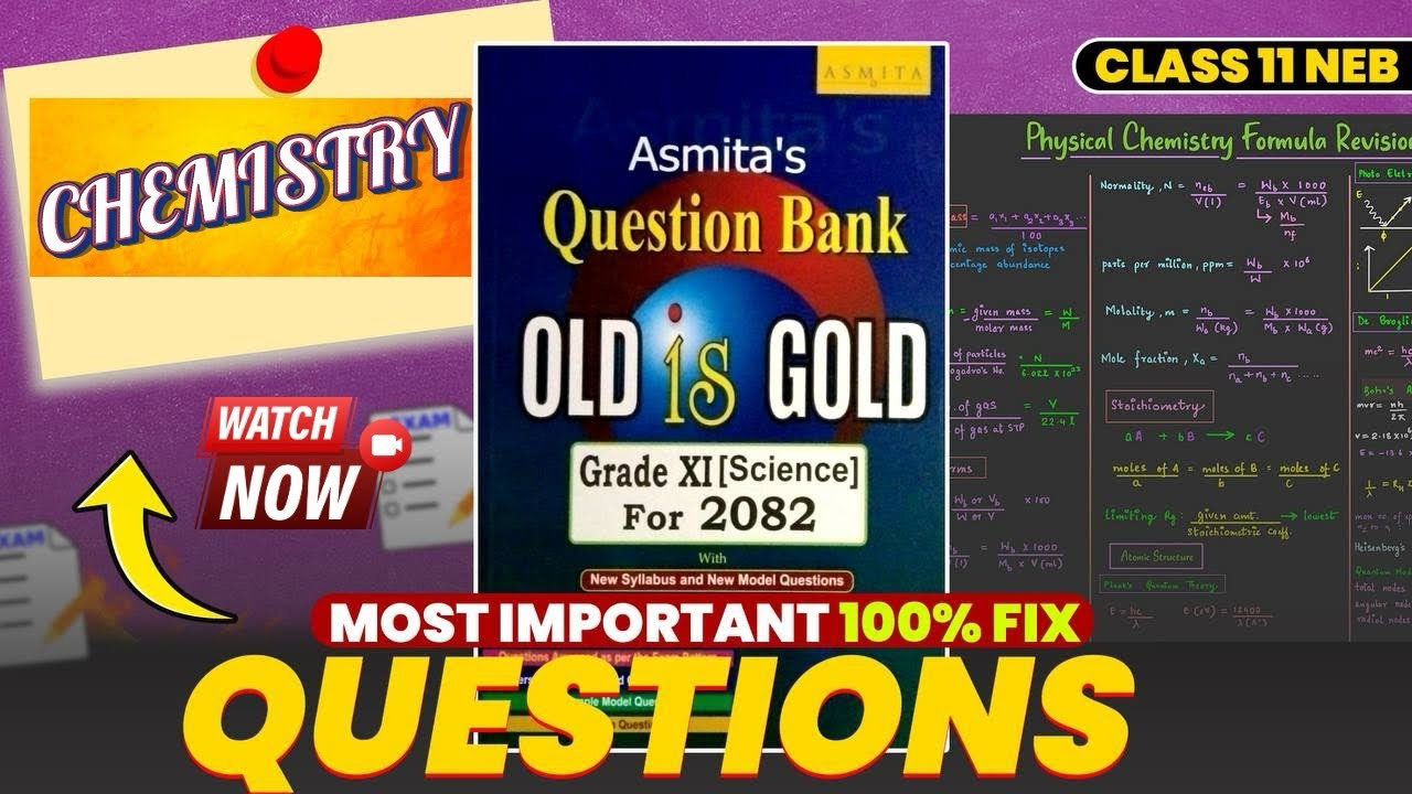 Most Important Chemistry Questions For Class 11 || Class 11 Important Questions Of Chemistry #neb