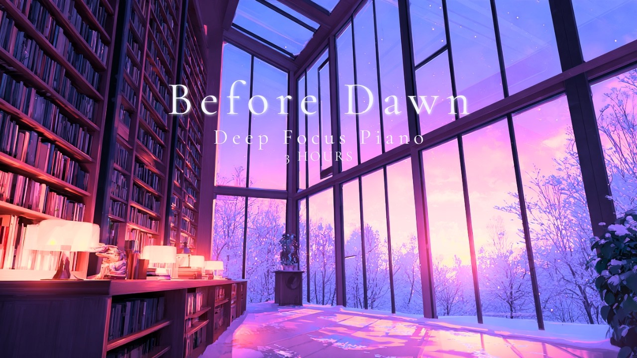 Before Dawn - Deep Focus Piano Music for Study & Work (3 Hours)