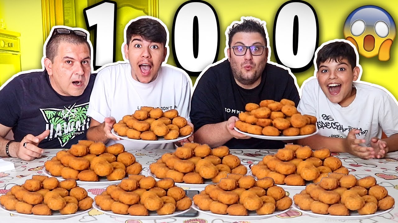 100 FRITTATINE CHALLENGE vs SHALE, PAPÁ, CHRISTIAN e TONY TUBO!!