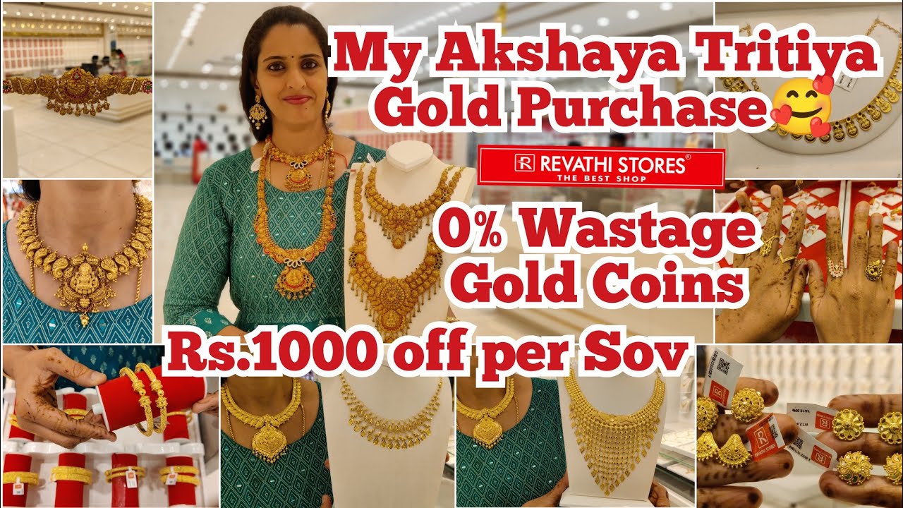 My Akshaya Tritiya Gold Purchase | Light Weight Necklace,Bangles,Stud,Rings | NO Wastage Gold Coins