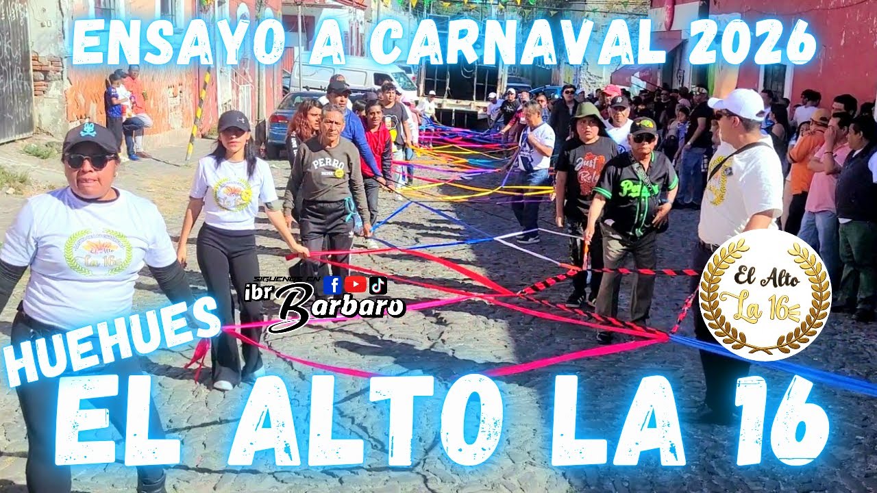 CUADRILLA DE HUEHUES EL ALTO LA 16 EN SU ENSAYO A CARNAVAL 2026