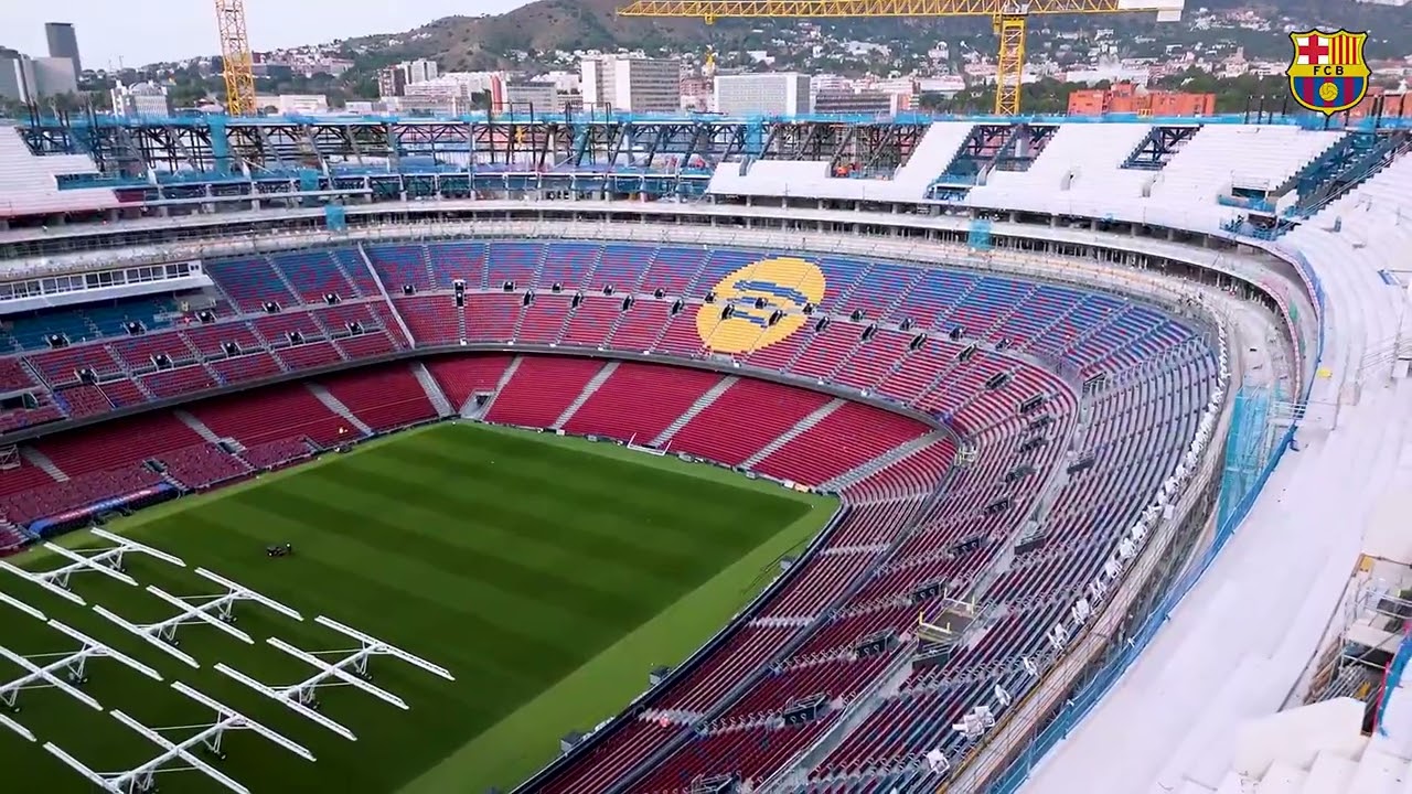 El espectacular vídeo sobre las obras del Spotify Camp Nou: cuenta atrás para la tercera grada