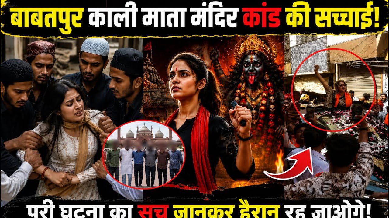 The Truth Behind the Viral Babatpur Kali Mata Temple Incident🤯| Hindu Girl Beats Up 6 Men in Vara...