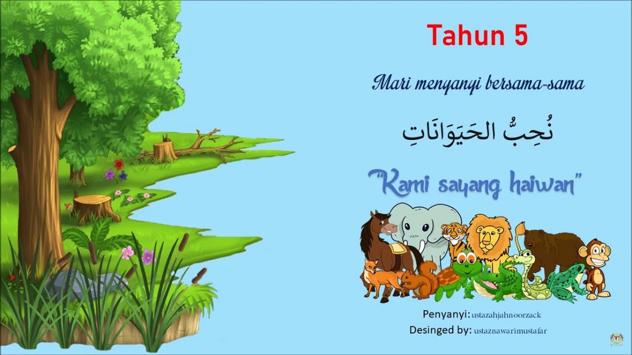 BA TAHUN 5:Tajuk 4: Lagu nama-nama haiwan oleh Ustazah JahNoor
