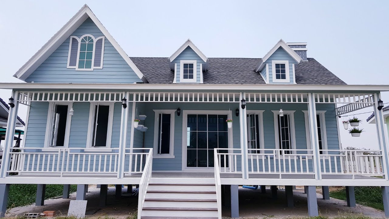 รีวิวบ้านสไตล์คอจเทจตั้งแต่เริ่มลงเสาเข็มจนกลายเป็นบ้านสุดสวย