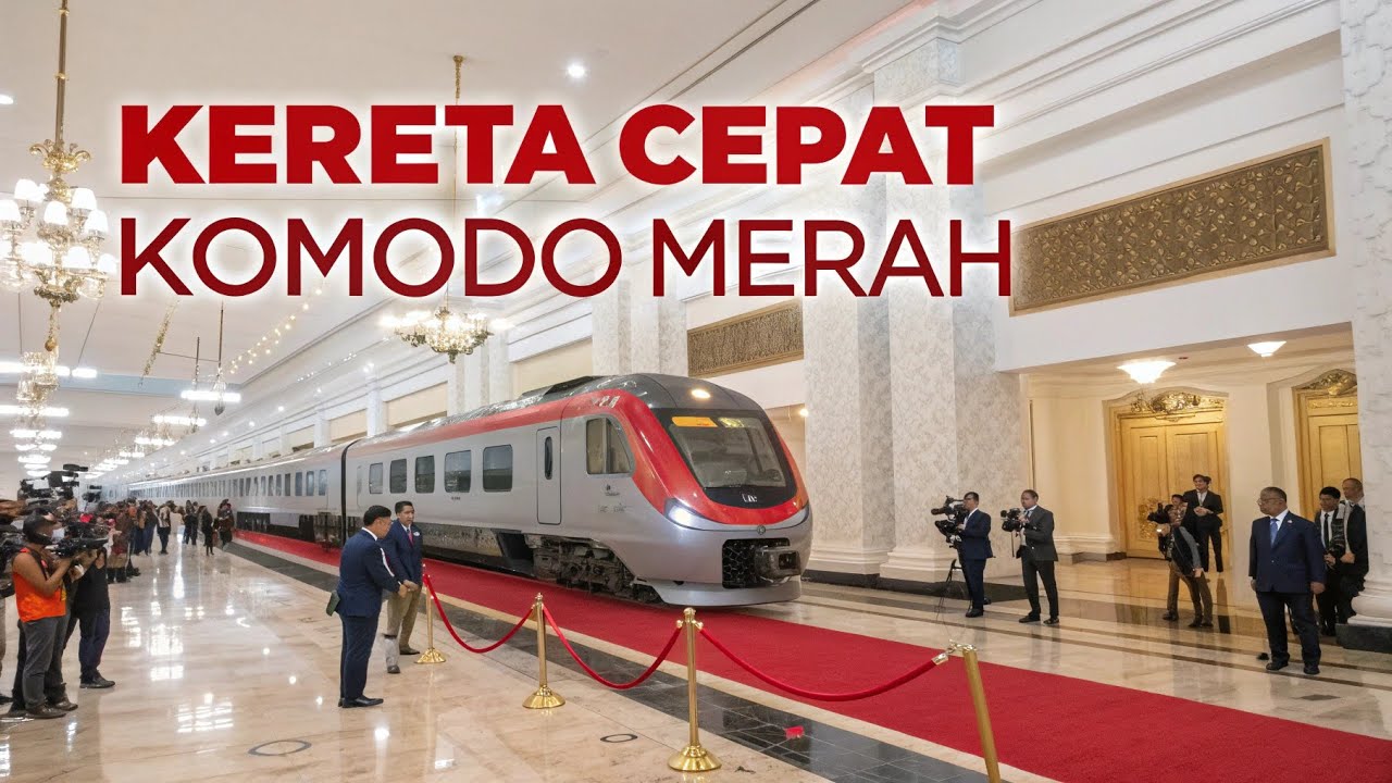 🇮🇩 KERETA CEPAT KOMODO MERAH 🚄 Desain Mewah & Kecepatan