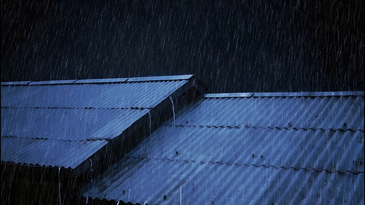 Heavy Night Rain Sounds for Deep Sleep 🌧️ No Thunder, Just Rain