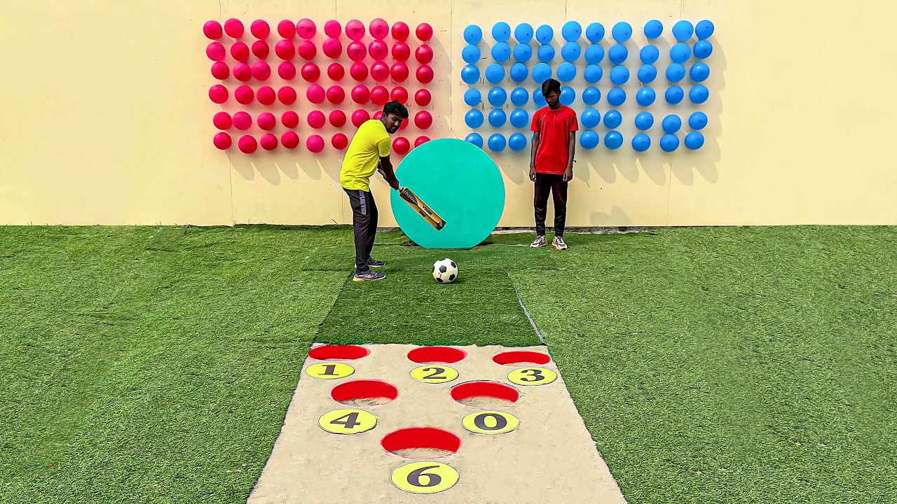 Fun Bat-and-Ball Scoring Challenge ! Who Will be the first to reach 60 points and claim the victory?