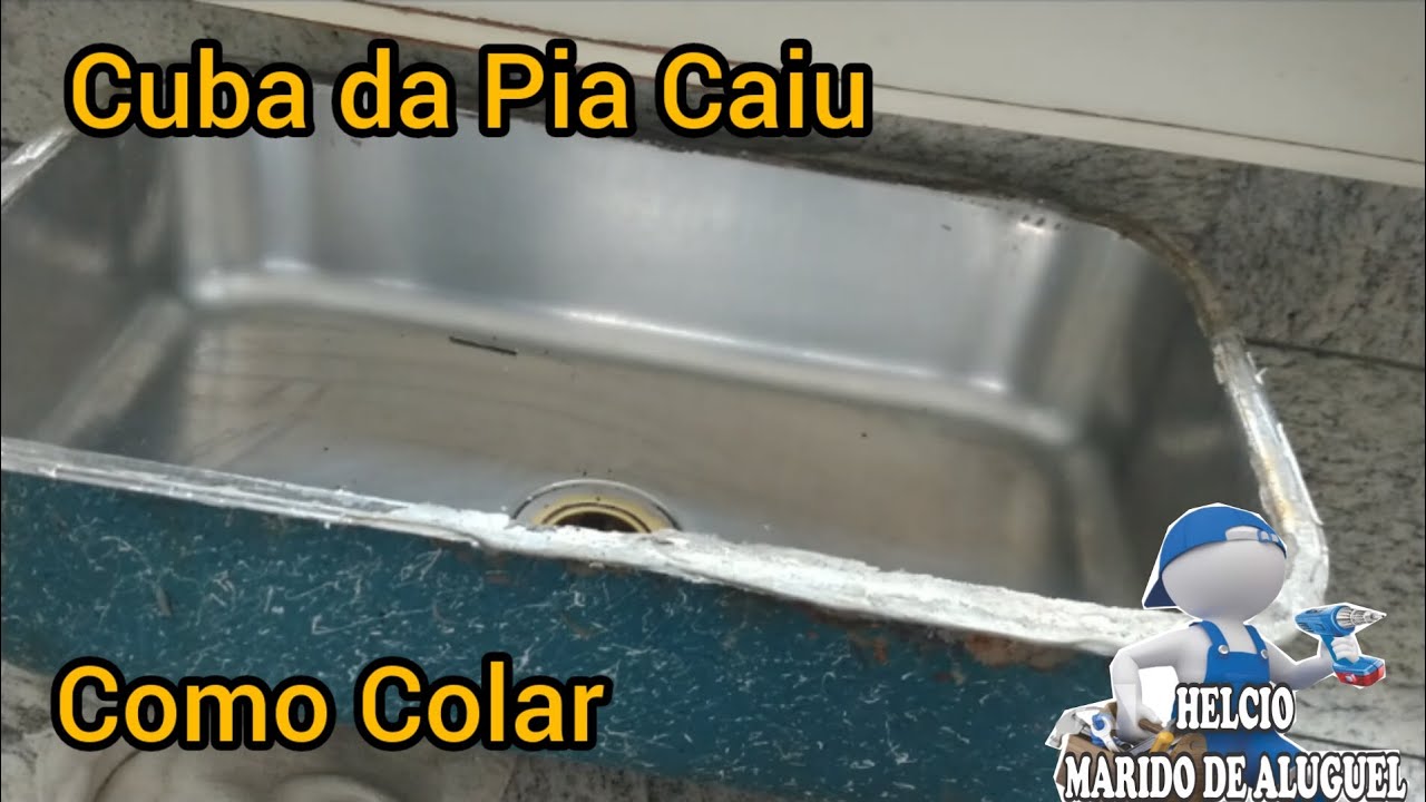 Cuba da Pia Caiu Como colar a cuba