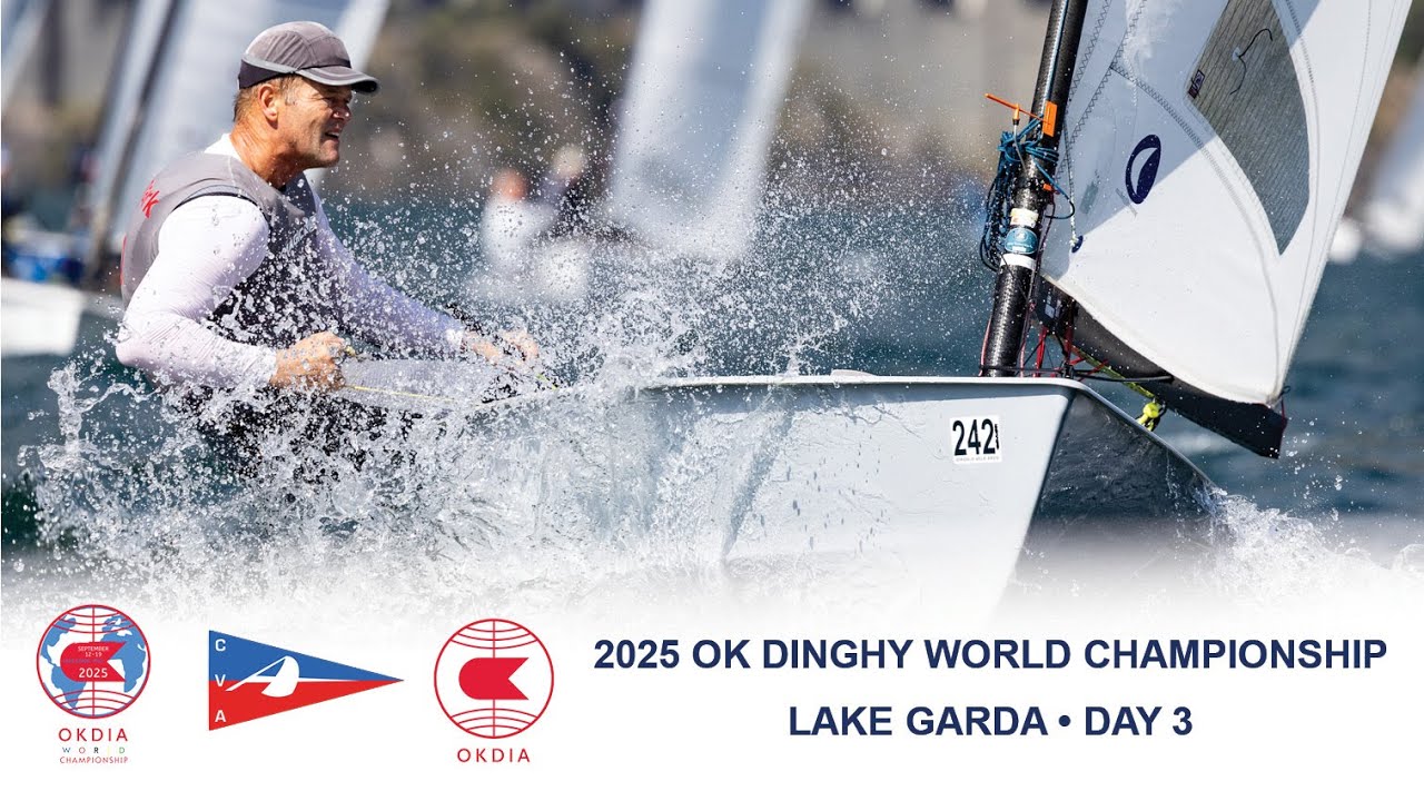 Highlights from Day 3 of the 2025 OK Dinghy World Championship at Circolo Vela Arco