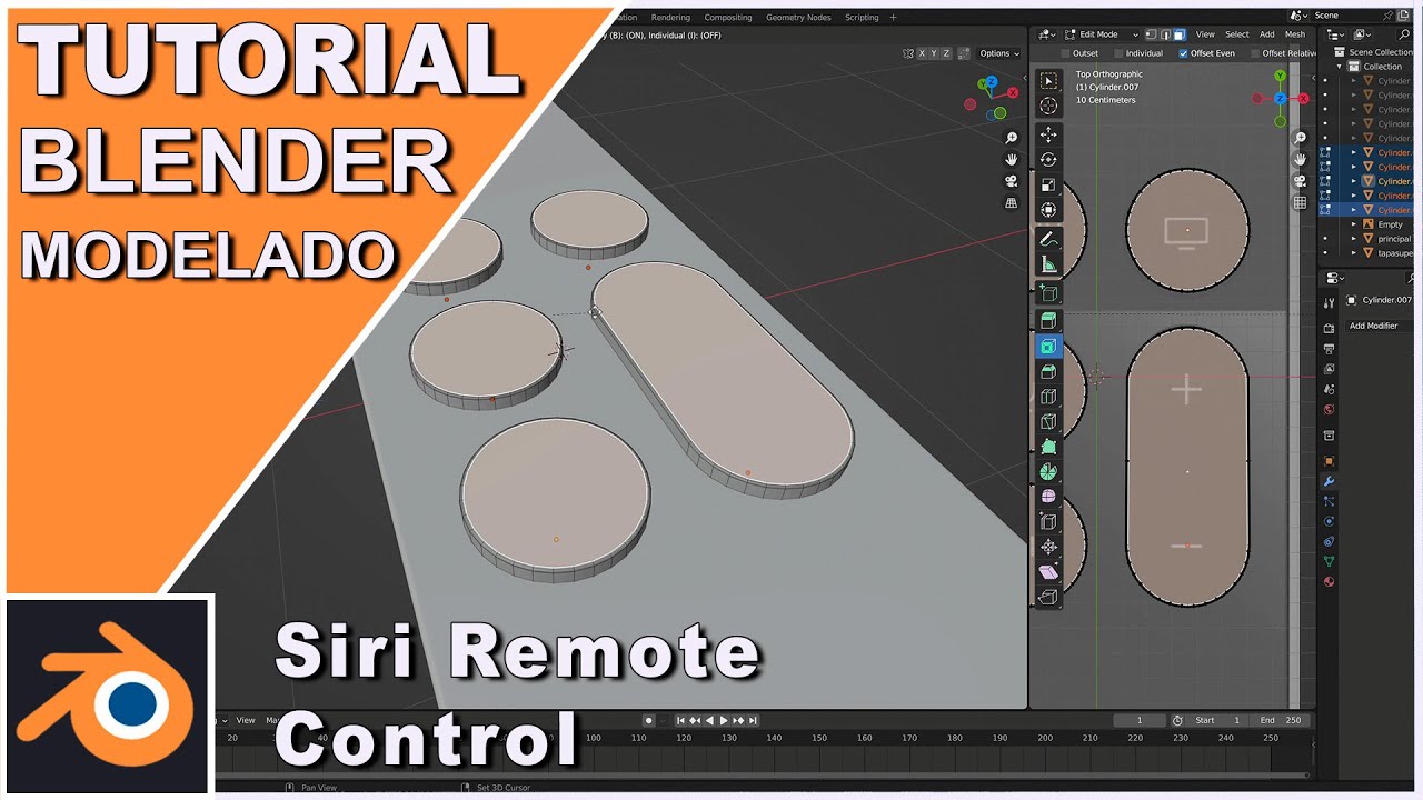 MODELADO con BLENDER de Siri Remote Control