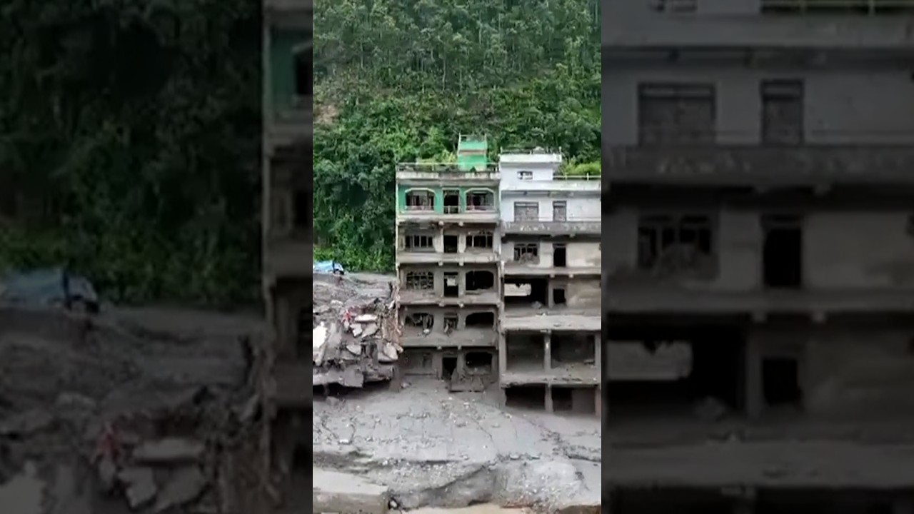 Drone video shows destruction after Nepal flash floods