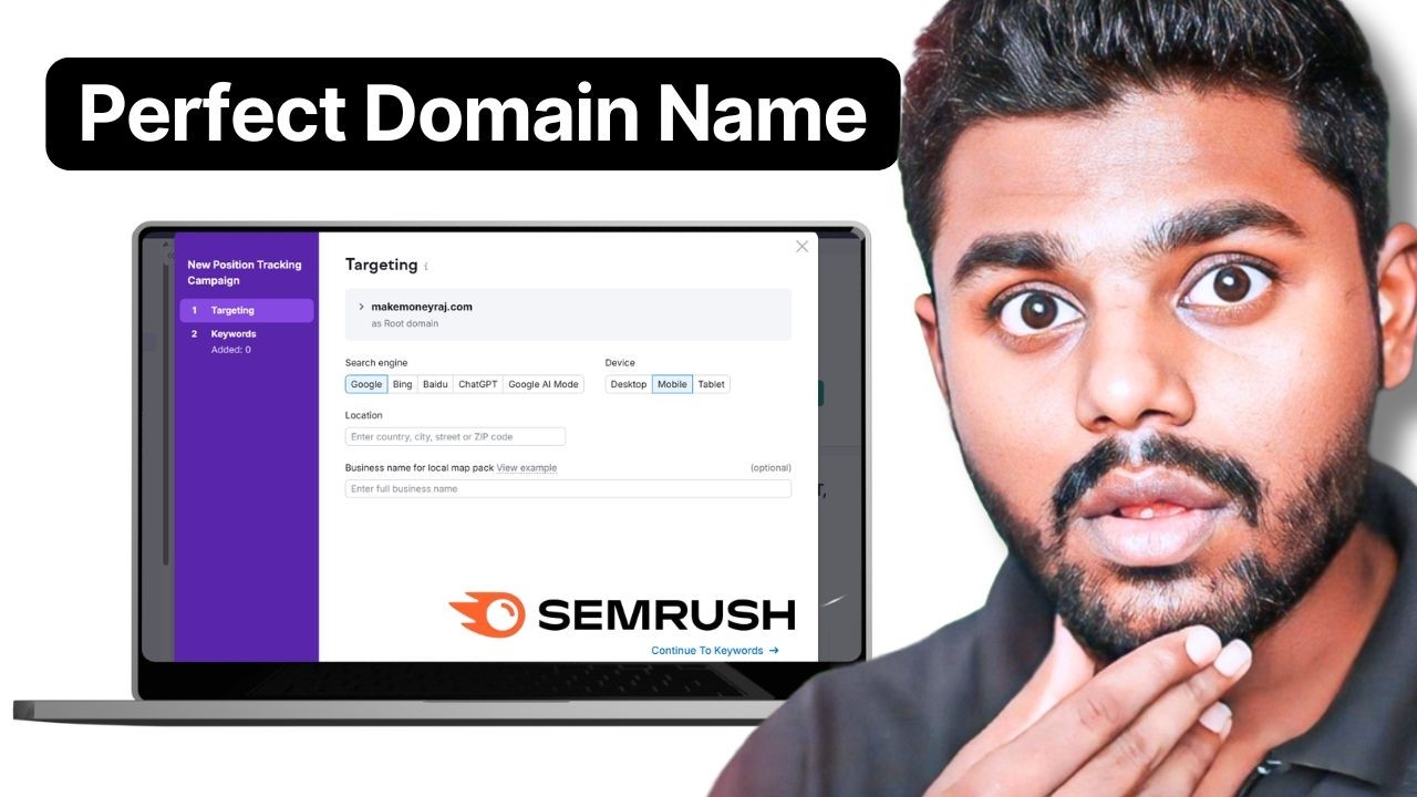 how to find perfect domain name with semrush