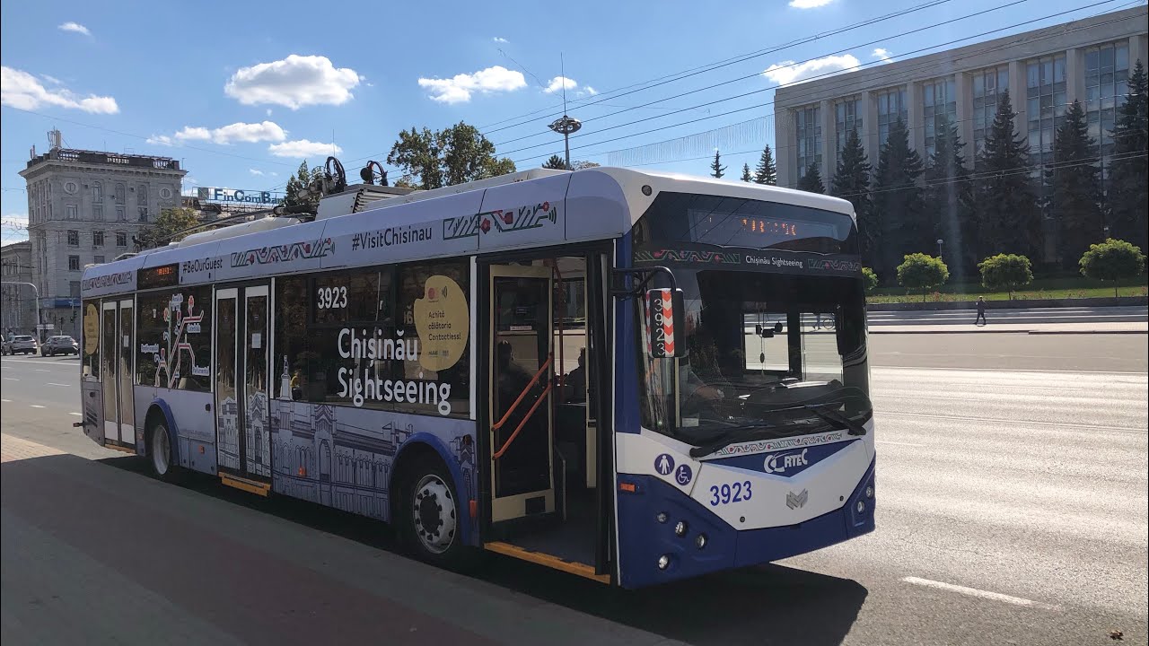 Trolleybus sightseeing tour of Chisinau, Moldova
