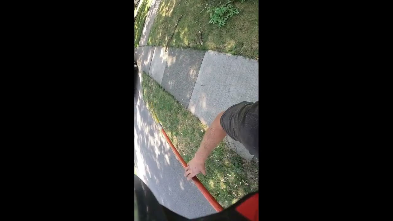 broke a neighbors fence with a log that held on 3