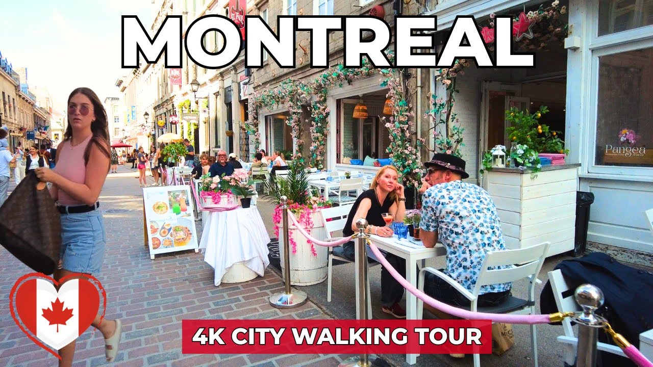 🇨🇦 Walking Through Magical Old Montreal | 4K City Tour with Summer Vibes