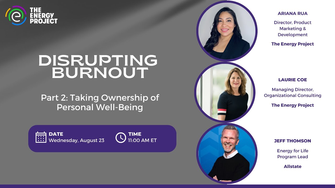 Disrupting Burnout Taking Ownership of Personal Well being
