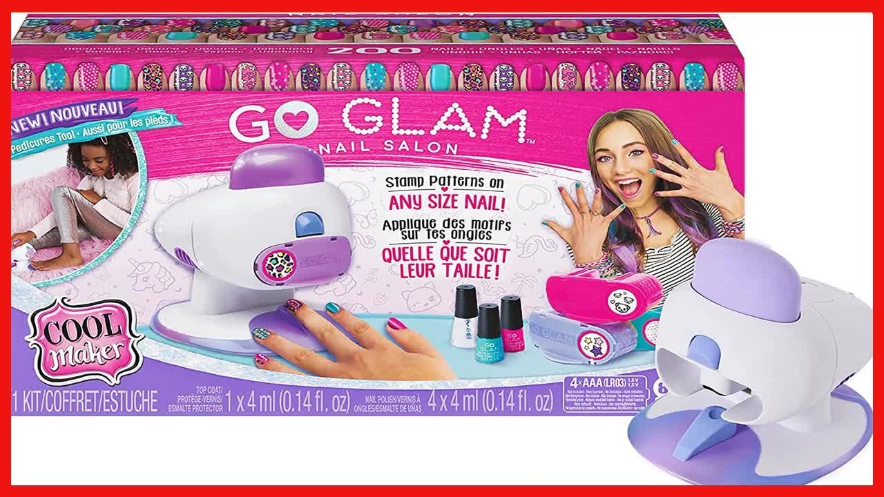 Cool Maker, GO Glam Nail Stamper Deluxe Salon with Dryer for Manicures and Pedicures with 3 Bonus